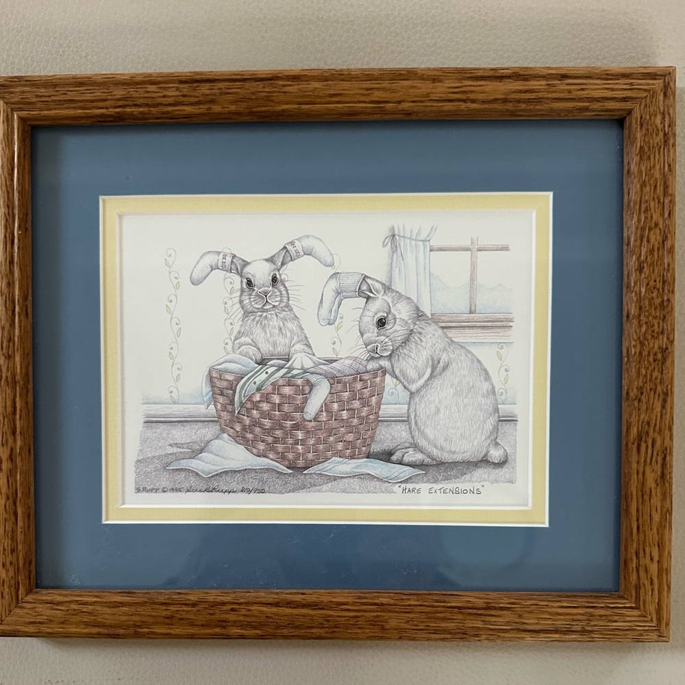 Sue Rupp Signed and Numbered Hare Extensions” Print